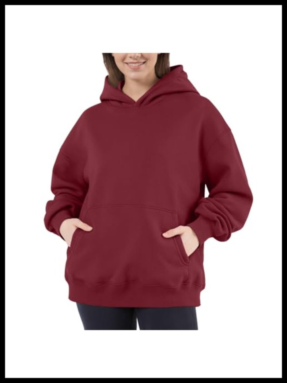 Oversized Fleece Hoodie Sweatshirt Pullover Long Sleeve Pocket Fall Winter